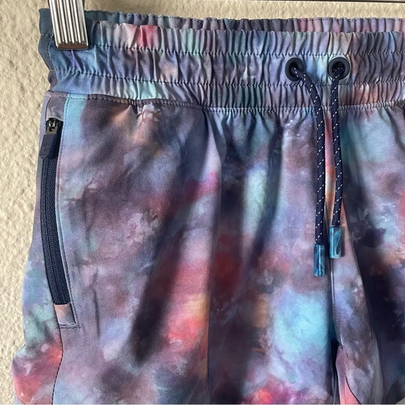 Athleta Girl All Play Shorts Girls L (12) Tie Dye Elastic Waistband Drawstring - Picture 3 of 13